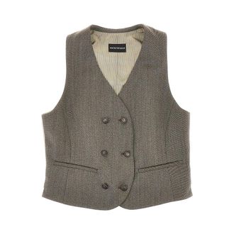 Emporio Armani Double-breasted wool vest Woman 40