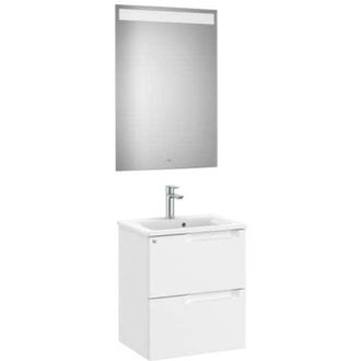 Roca Mueble Lavabo 500mm Aleyda Compacto 2 Cajones + Espejo Blanco Mate.-roca: Dise&ntilde;o, Innovaci&oacute;n Y Calidad