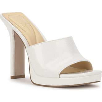 Jessica Simpson Azelica Platform Slide Sandal in Bright White at Nordstrom, Size 7