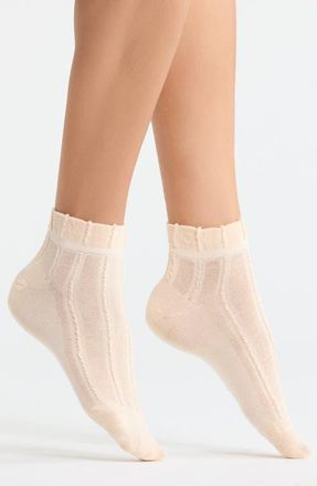 Casa Clara Love Dylan Crew Socks in Ivory at Nordstrom