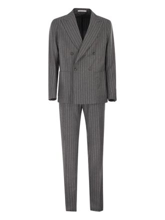 Tagliatore double-breasted pinstripe suit - Grey