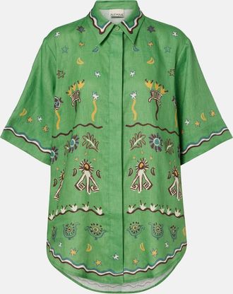 Alemais Al&eacute;mais Camicia Sun Dancer in lino