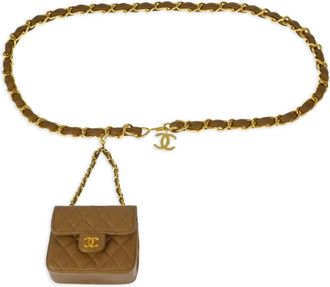Chanel Cintura Classic Flap micro 1990-2000 - Marrone