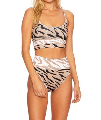 Beach Riot Eva Bikini Top In Chapman Zebra