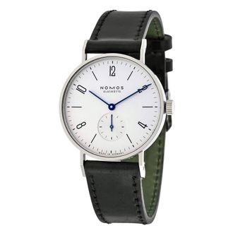 NOMOS Glash&uuml;tte Tangente Galvanized White Dial Leather Unisex Watch 139