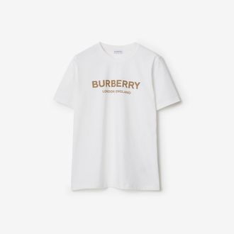 Burberry Logo Cotton T-shirt, Size: XS