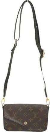 Louis Vuitton Tweedehands Canvas Louis Vuitton tassen - Dames - Vintage Schoudertas - Bruin - ONE Size - Vintage