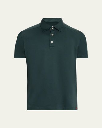 Kiton Mens Cotton Classic-Fit Polo Shirt