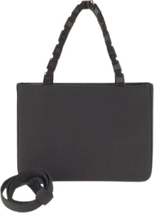 Ferragamo Pre-owned Vara Chain Nylon Leather 2way Bag - Dames - Vintage Handtas - Grijs - ONE Size - Nylon - Vintage
