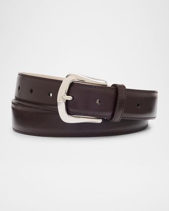 Brunello Cucinelli Men & apos;s Calf Leather Belt