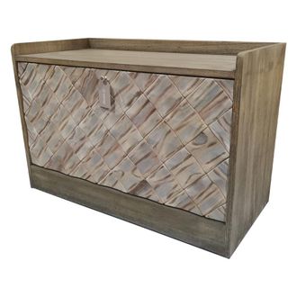 Wanderlust Deco Banqueta Zapatero De Madera Marr&oacute;n 80x38x53