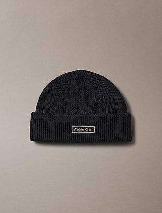 Calvin Klein Wool Cashmere Blend Fisherman Beanie