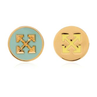 Off-white Messing Oorbellen - Dames - Accessoires - Geel - Maat: ONE Size