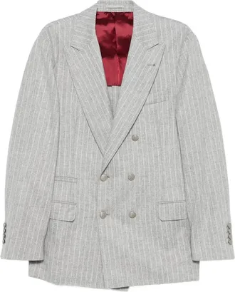 Brunello Cucinelli Pinstripe-pattern Double-breasted Blazer