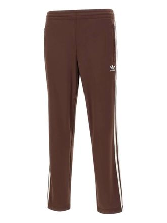 adidas side-stripe zipped-hem track pants - men - Recycled Polyester - L - Brown