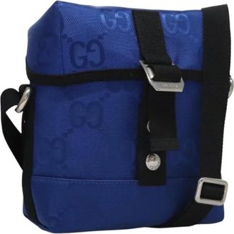 Gucci Pre-owned Cross Body Bags, female, Blue, Size: ONE SIZE Pre-owned Vintage Cross Body Bag