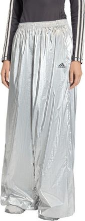 adidas Originals F50 Metallic Track Pants in Silver Metallic at Nordstrom, Size Large