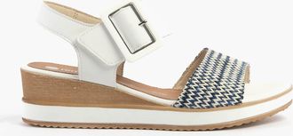 Remonte D6453-80 Womens Sandals White Combination Leather - Size UK 7.5