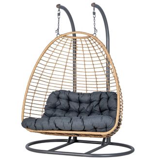 Hesperide Hesperide - Sill&oacute;n Huevo Colgante Ajar Pizarra - 2 Plazas - Hesp&eacute;ride