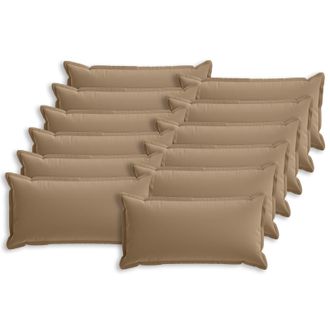 vidaXL Funda De Almohada 12 Uds. Houten Gris Topo 40 X 80 Cm Poli&eacute;ster Vidaxl