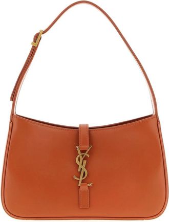 Saint Laurent Monogram Schoudertas - Dames - Tassen - Oranje - Maat: ONE Size Leer
