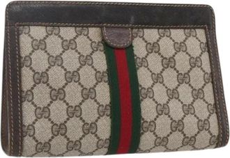 Gucci Pre-owned Clutches, female, Beige, Size: ONE SIZE Pre-owned Plastic Clutch