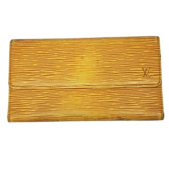 Louis Vuitton Epi Yellow Epi Leather Long Wallet (Bi-Fold) (Pre-Owned)