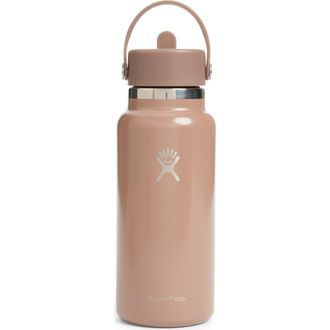 Hydro Flask 32-Ounce Wide Mouth Flex Straw Cap Water Bottle in Mocha Brown at Nordstrom Rack