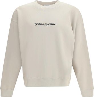Off-white Felpa Script Arrow - - Sweatshirts & Hoodies - Uomo - Beige - S