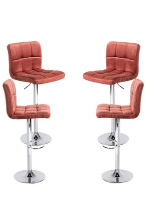 Regalos Miguel Pack 4 Taburetes color rosa en terciopelo