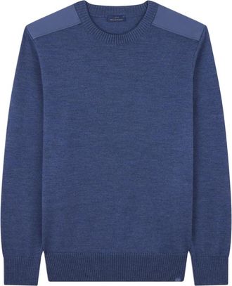 Paul & Shark Koele Touch Wol Crewneck Sweater - Heren - Ronde hals truien - Blauw - 2XL - Wol - Truien & Vesten