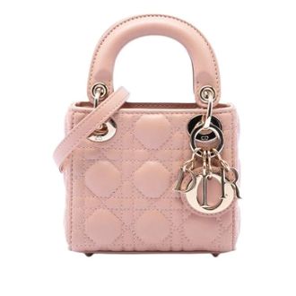 Dior Pre-owned Micro Lady Dior - Dames - Pre-owned - Roze - Maat: ONE Size Leer