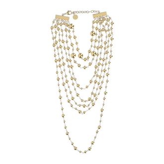 Silvia Gnecchi Necklaces, female, Yellow, Size: ONE SIZE Aura Pearl Necklace