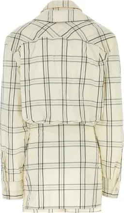 The Attico Womens Fantasia Shirt Dress White Cotton