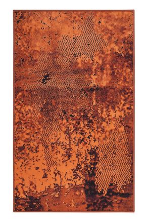 Wecon Home Alfombra de ba&ntilde;o de estilo vintage rojo naranja 70x120
