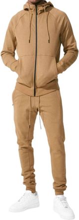 Jordan Craig Mens Uptown Zip Up Hoodie In Mocha