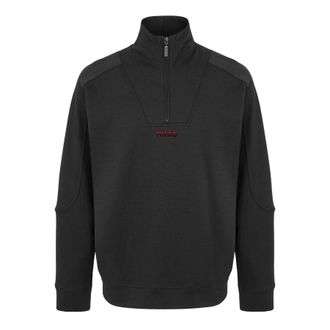 HUGO BOSS Hugo Mens Atlas Half Zip 10277512 01 Hoody in Black - Size Medium