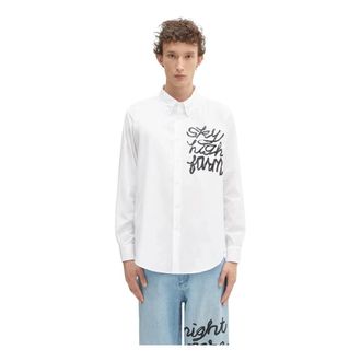 Sky High Farm Camisa de Botones con Estampado Integral - Shirts - Hombre - Blanco - XL