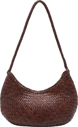 Dragon Diffusion Crescent-Shaped Nova Luna Shoulder Bag with Braided Strap