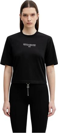 Off-white Statement Boxy T-shirt - Dames - T-shirts - Zwart - S - Katoen - Tops