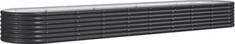 vidaXL Garden Raised Bed Galvanised Steel 368x80x36 cm Anthracite vidaXL