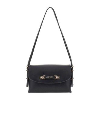 Guess Womens Shoulder Bag Black Polyurethane Shoulder-bags