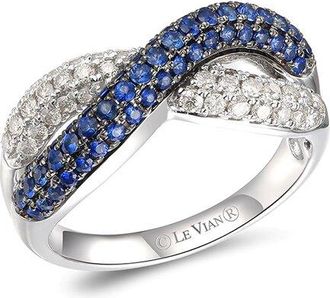 Le Vian 14K 0.02 Ct. Tw. Diamond & Sapphire Eternity Ring