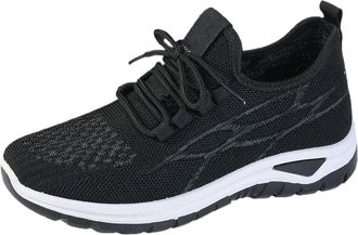 Generic Womens Arch Support Walking Trainers Women Wide Fit Plantar Fasciitis Shoes Womens New Shallow Mouth Solid Color Leisure Comfortable Breathable Sports