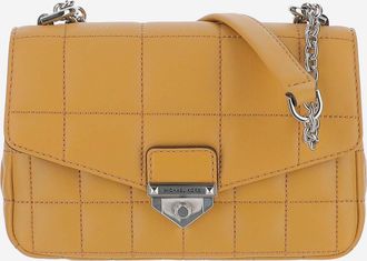 Michael Kors Womens Soho Small Shoulder Bag Beige Lambskin