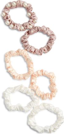Chelsea28 6-Pack Satin Ponytail Holders in Neutral Multi at Nordstrom
