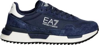 Emporio Armani Vintage Running Trainers - Heren - Schoenen - Blauw - Maat: 45 1/3 EU Leer