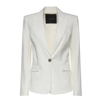 Pinko Blazers, female, White, Size: 2XS Button Jacket