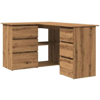 vidaXL vidaXL Corner Desk Artisan Oak 145x100x76 cm Engineered Wood