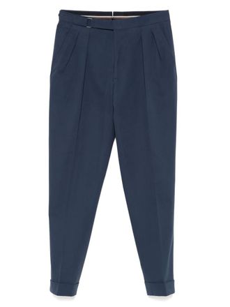 Canali pleat-detail trousers - Blue